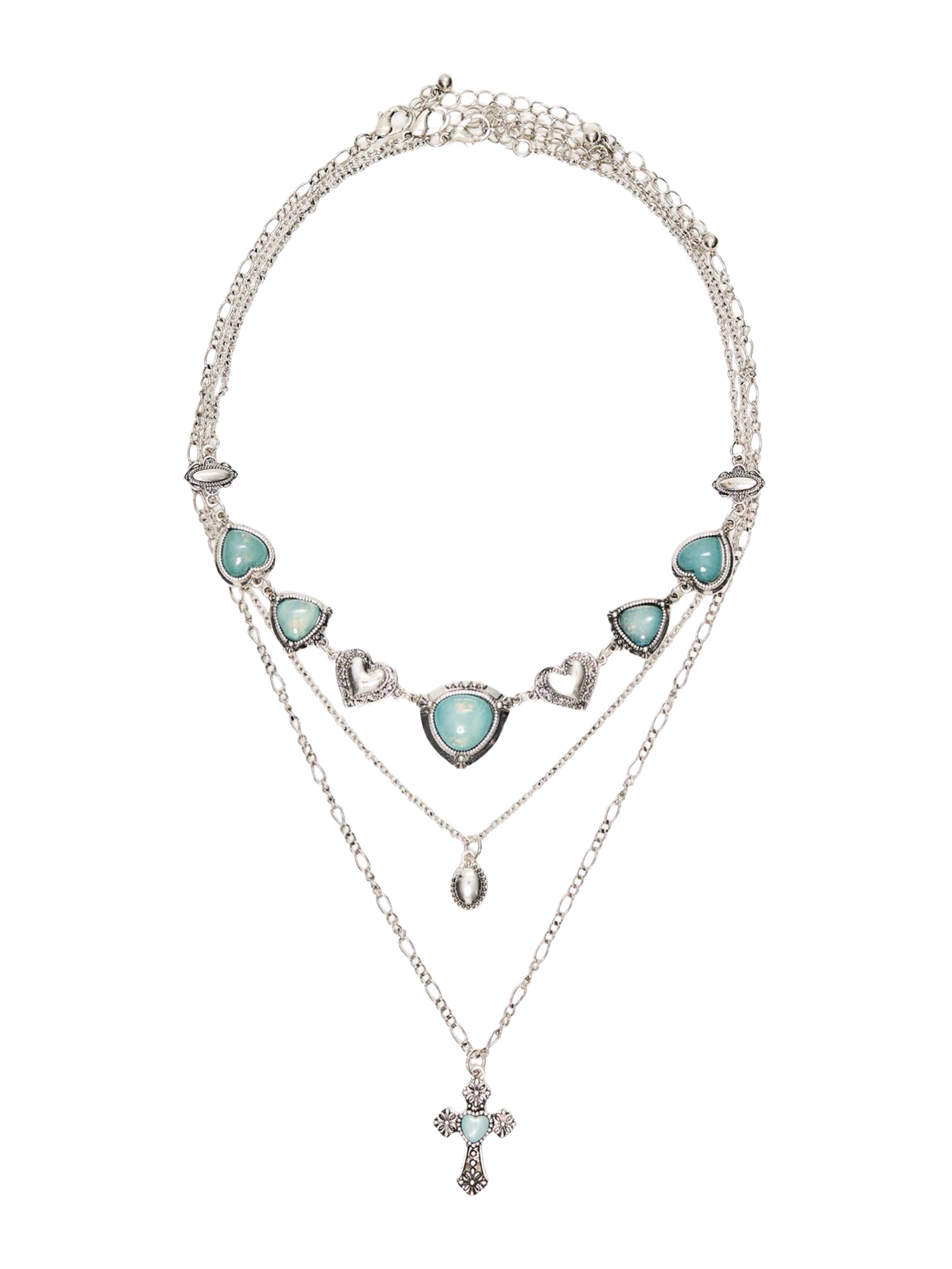 smaragd / ezüst Bershka Lánc, Termék nézet