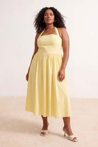 Trendyol Curve - Vestido de verano en amarillo: frente