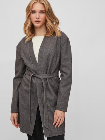 VILA Knit Cardigan 'Queni' in Grey: front