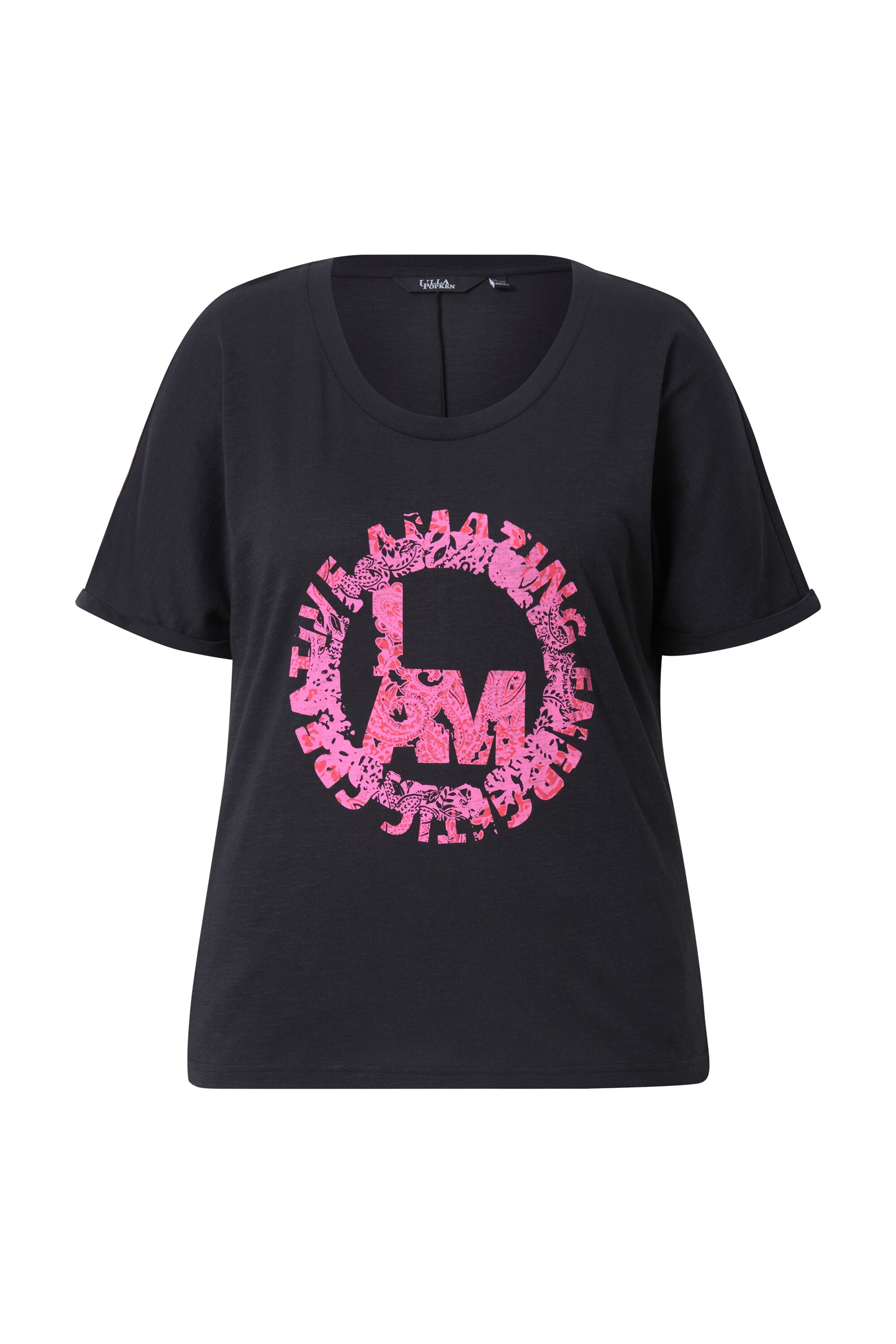 Ulla Popken Shirt in Zwart: voorkant