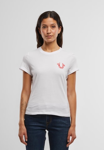 True Religion Тениска в бяло: отпред