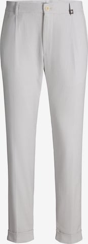 STRELLSON Regular Bundfaltenhose 'Louis' in Silber: Vorderseite