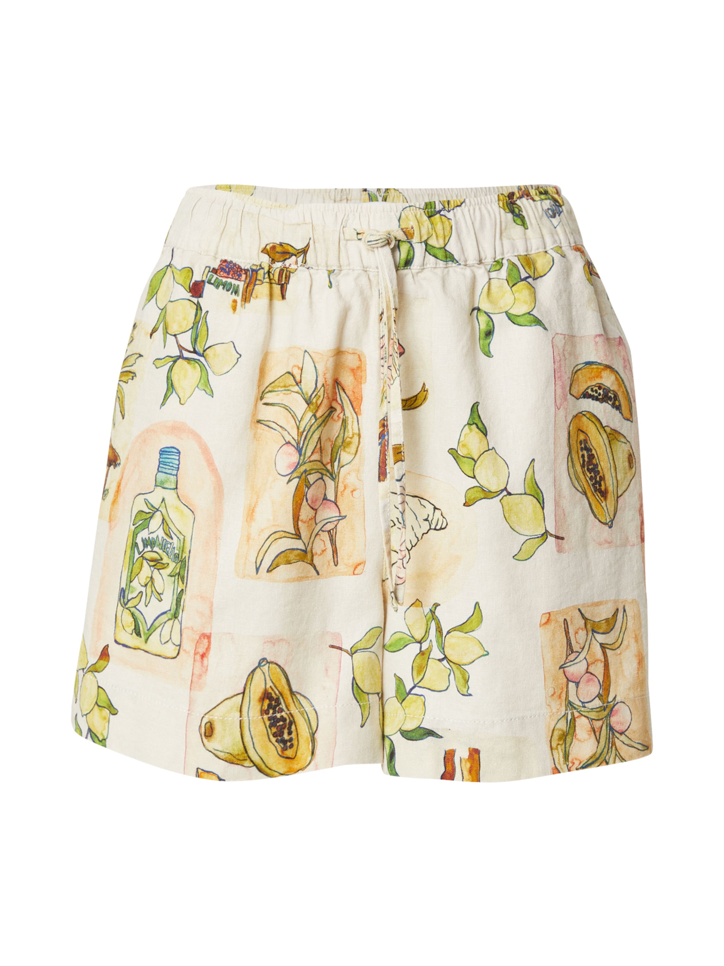 TOPSHOP - Perna larga Calças em bege: frente