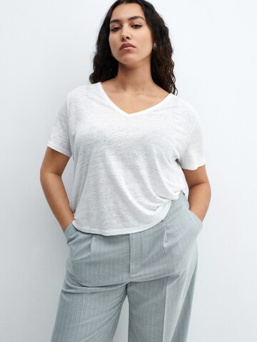 MANGO Shirt 'LINITO' in White: front
