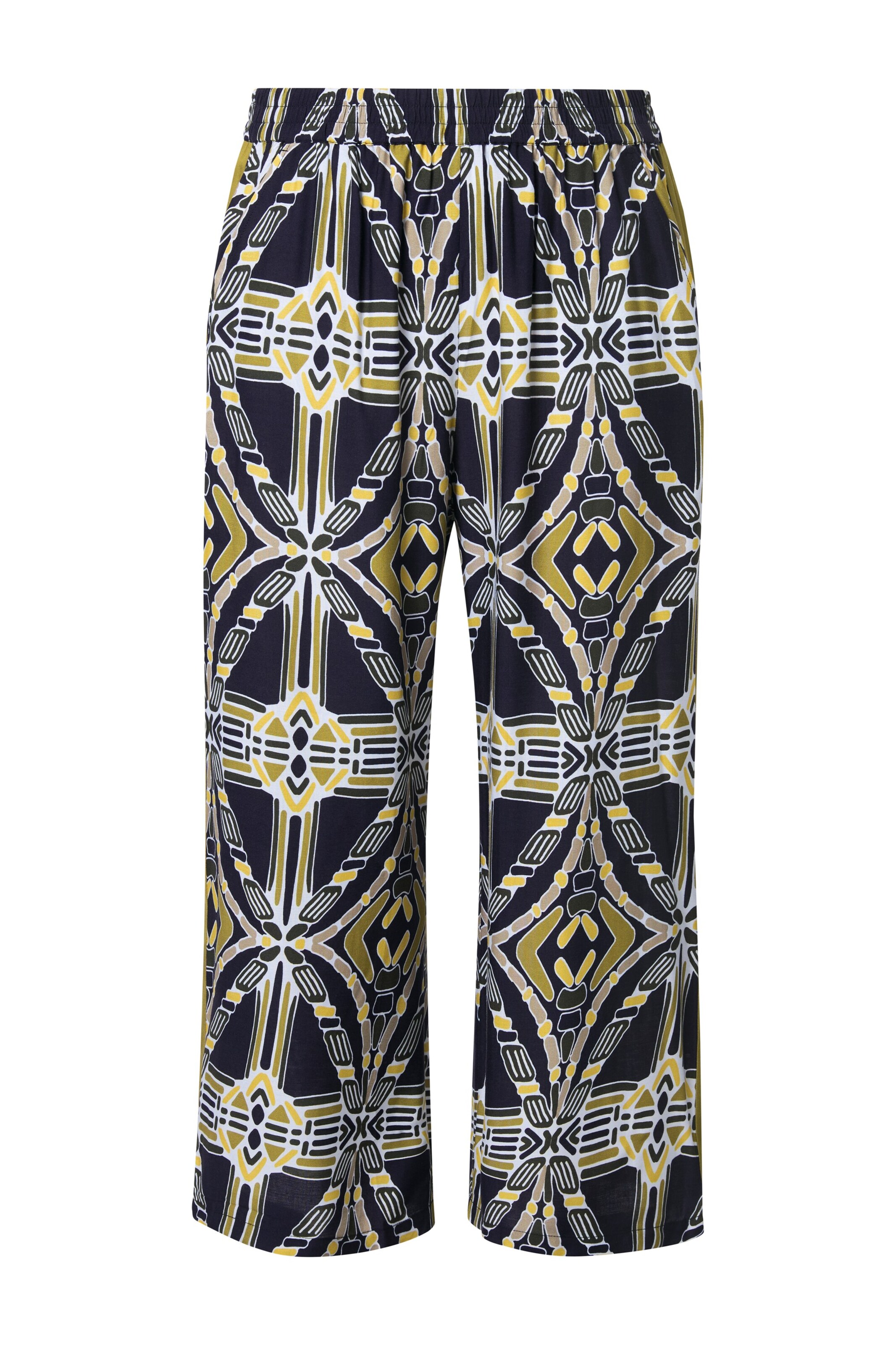 Ulla Popken Trousers in Yellow / Mixed colours / Black, Item view