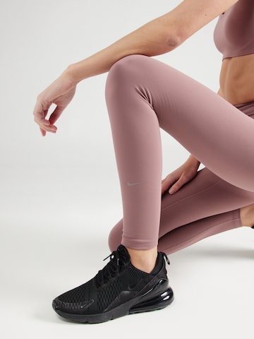 NIKE Skinny Workout Pants 'ONE' in Purple
