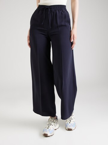Marks & Spencer - Pierna ancha Pantalón de pinzas en azul: frente