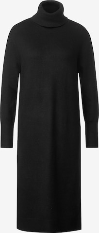 STREET ONE Knitted dress in Black: front