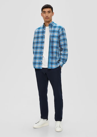 s.Oliver Regular fit Button Up Shirt in Blue