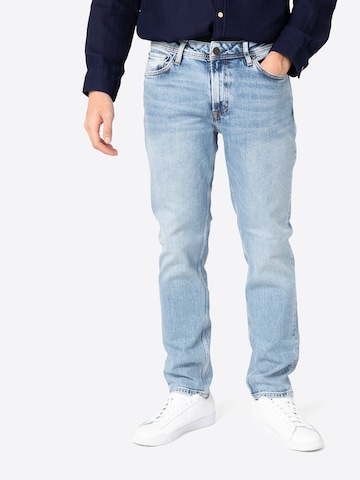 Coupe slim Jean 'Clark' JACK & JONES en bleu : devant