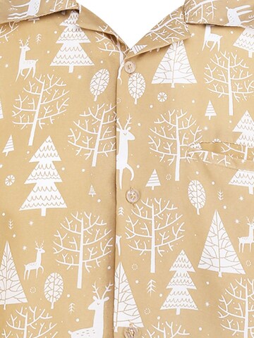 King Kameha Regular fit Overhemd 'Christmas Reindeer' in Groen