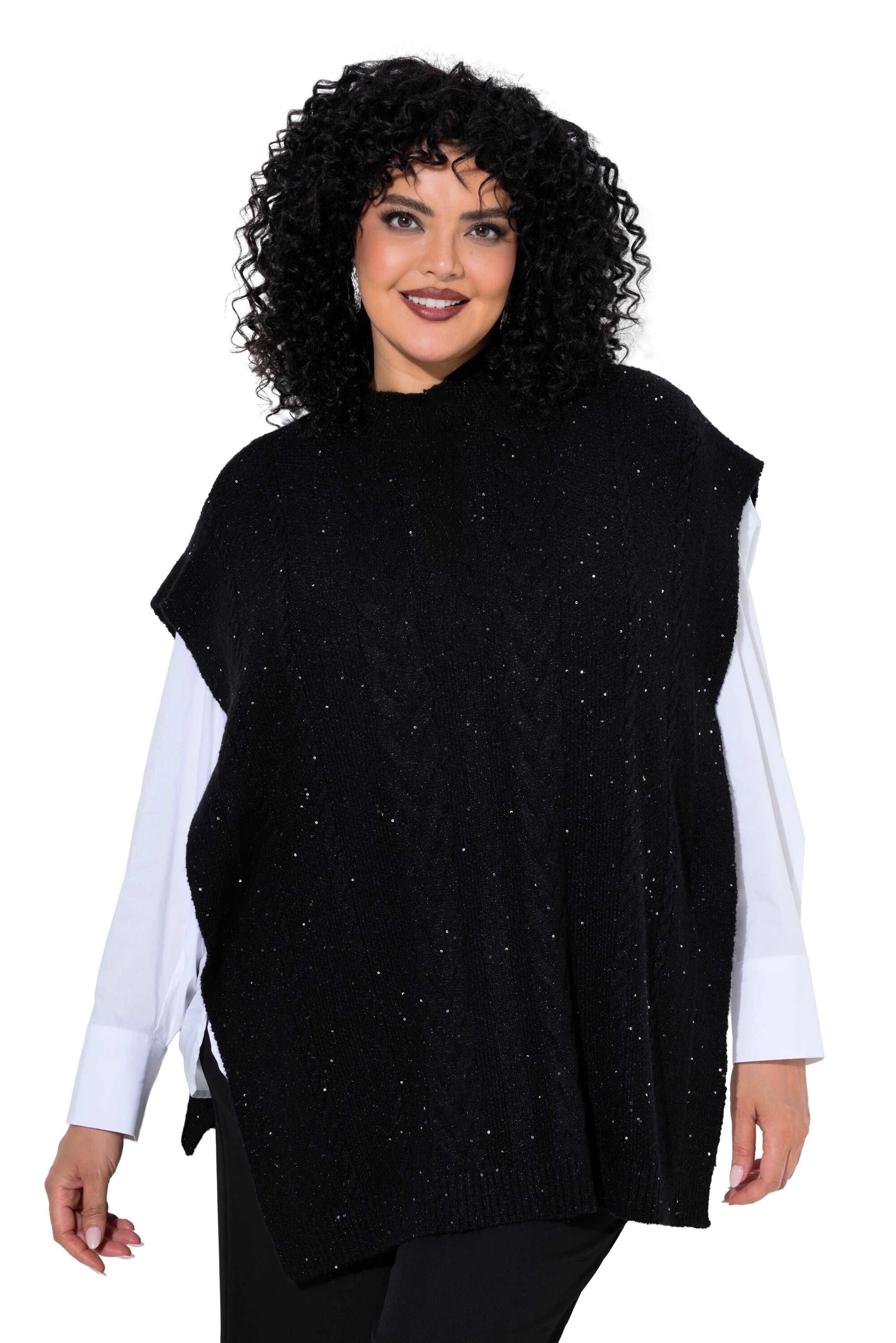 Ulla Popken Pullover in Schwarz: Vorderseite