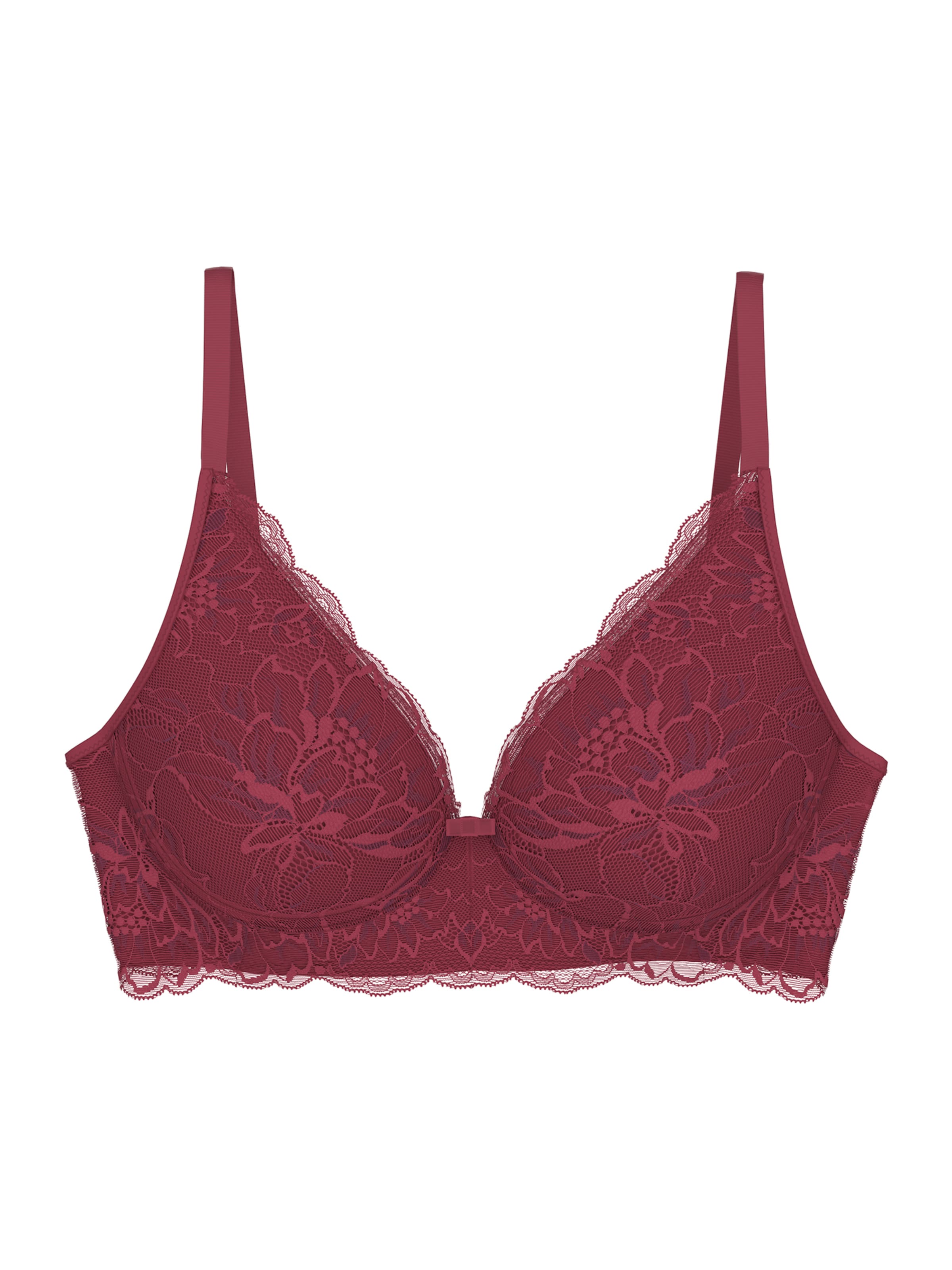 TRIUMPH T-shirt BH ' Amourette Charm ' in Rood: voorkant