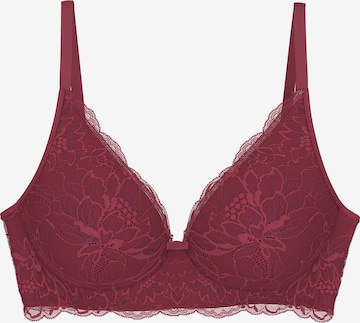 TRIUMPH T-shirt BH ' Amourette Charm ' in Rood: voorkant