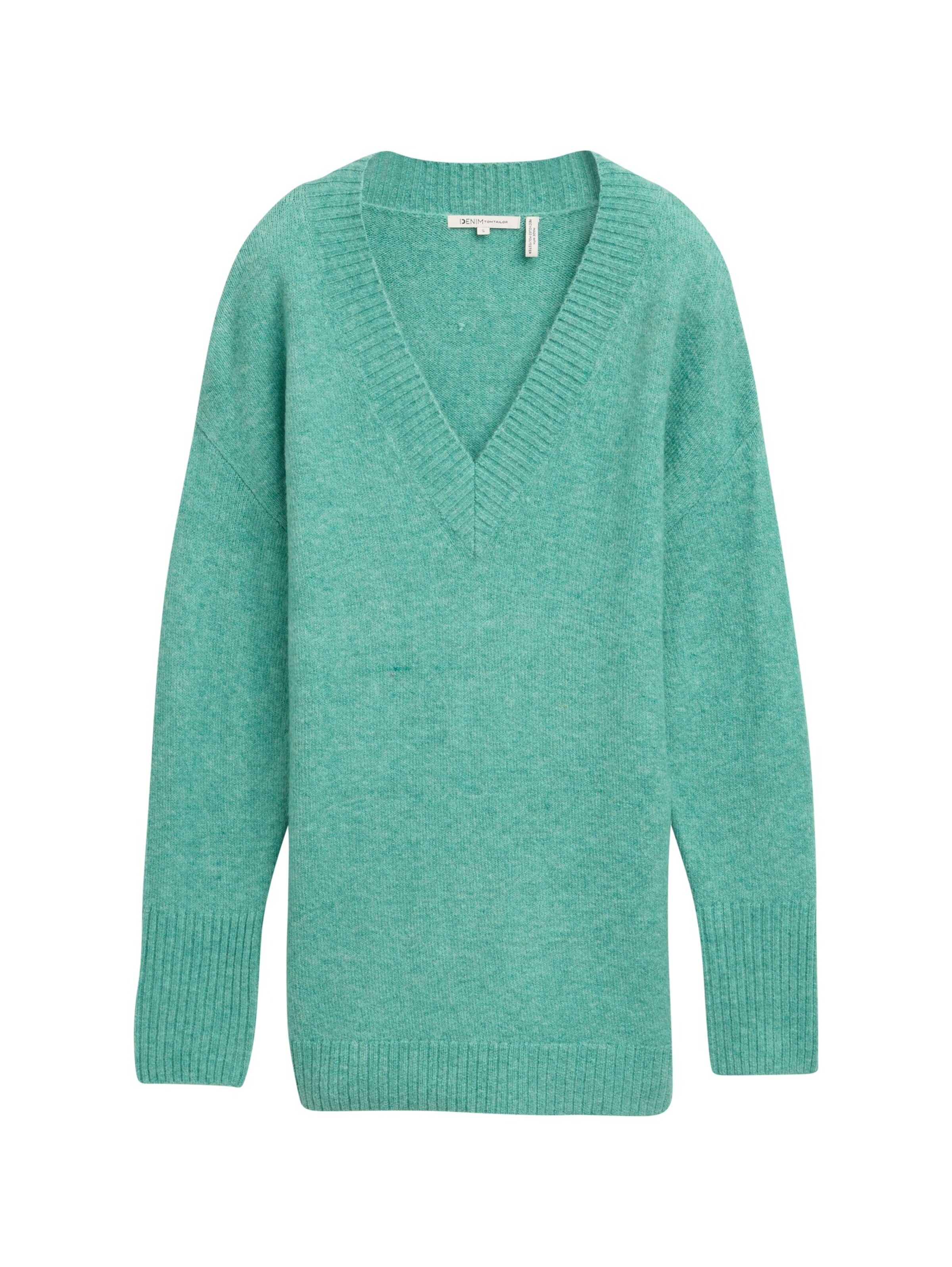 TOM TAILOR DENIM Pullover in Grün: Vorderseite