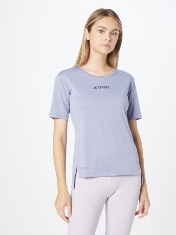 purpurinė ADIDAS TERREX Sportiniai marškinėliai 'Multi': priekis