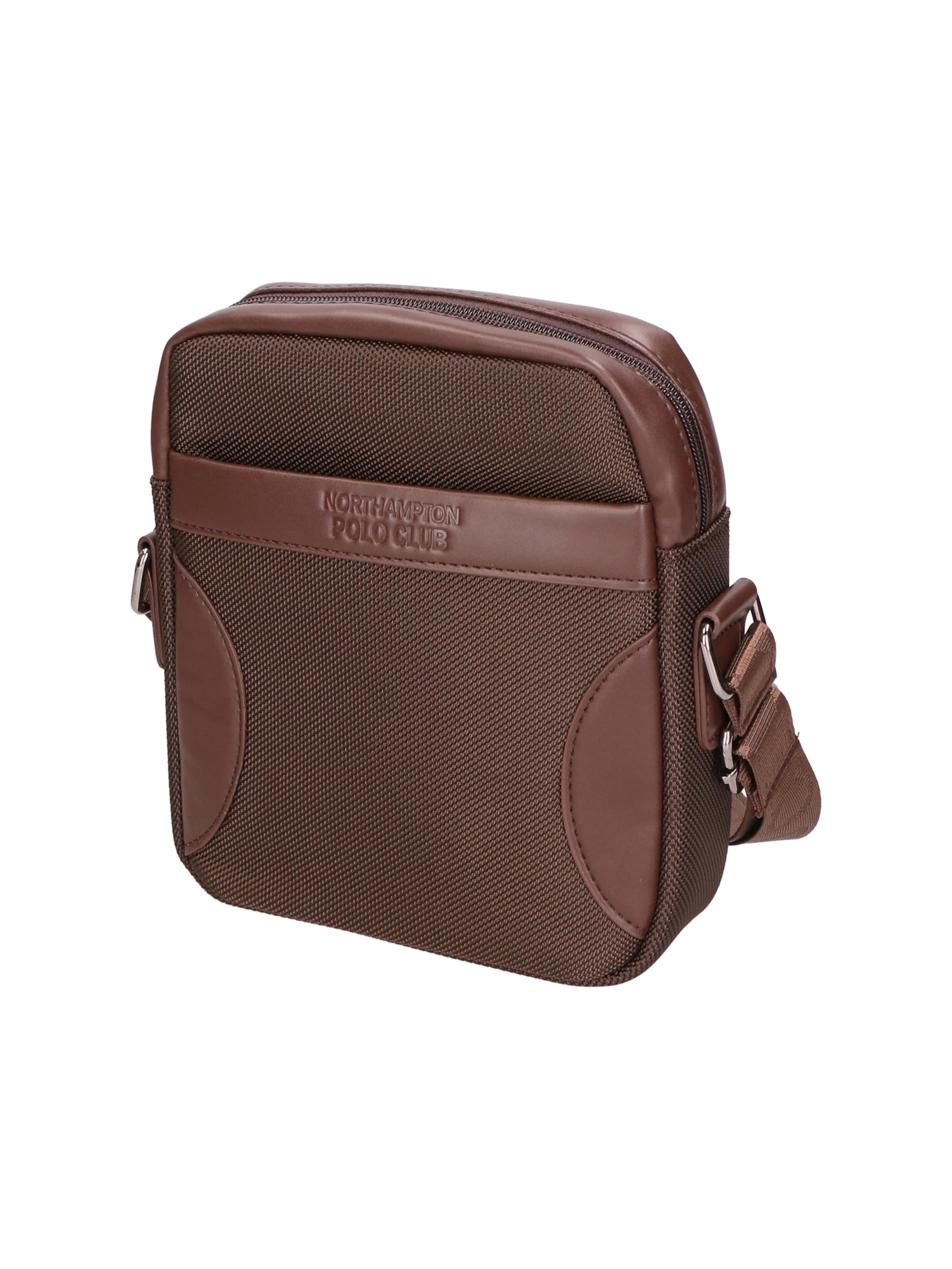 Borsa a tracolla di Northampton Polo Club in marrone: frontale