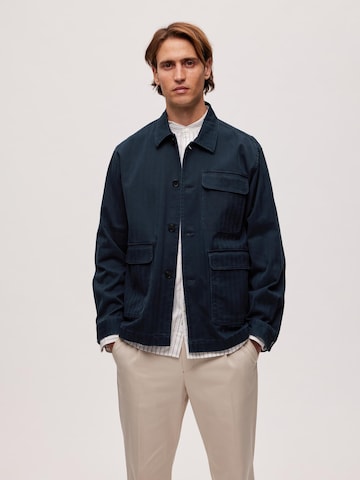 SELECTED HOMME Between-season jacket 'Roto' in Blue: front