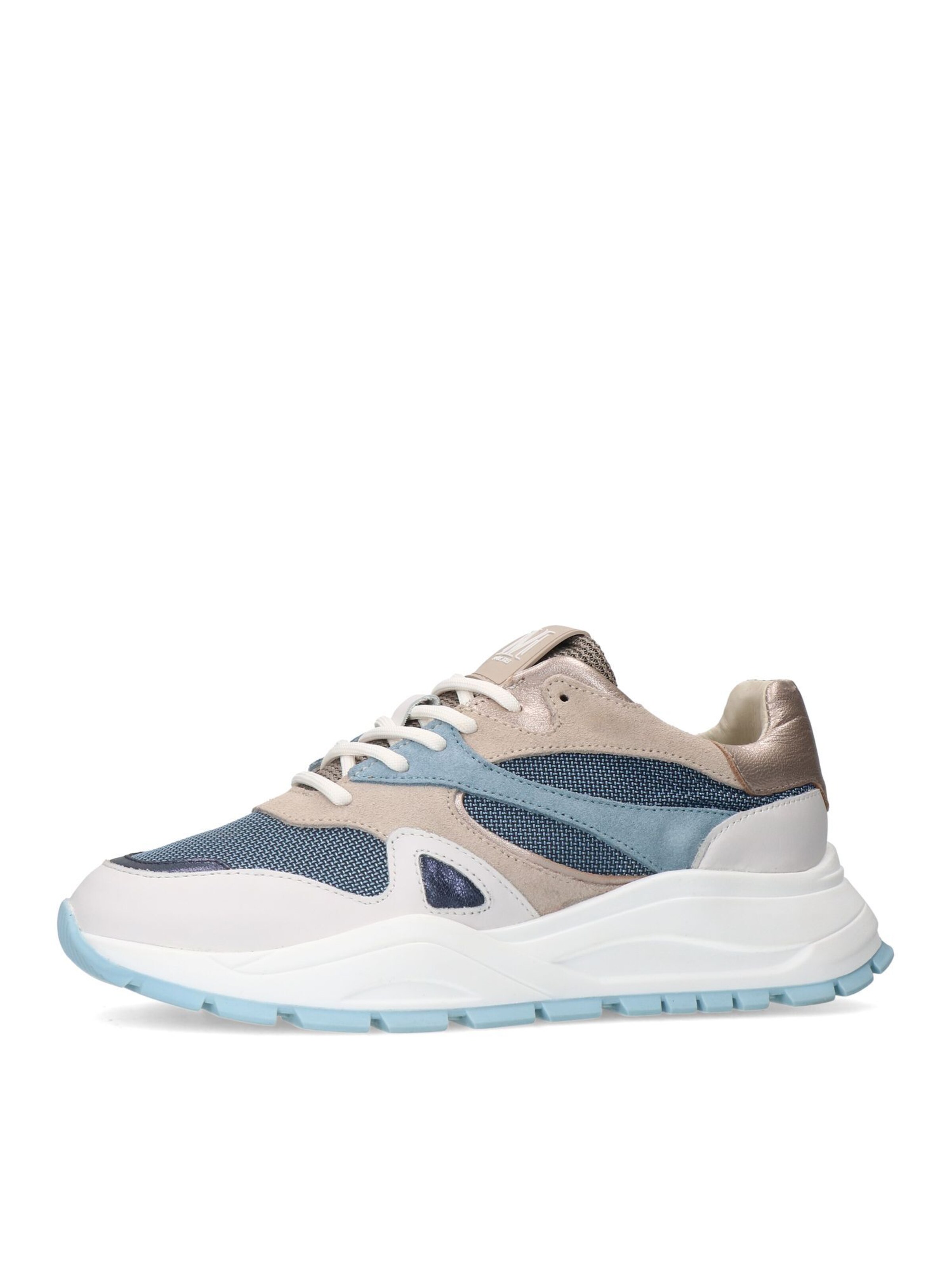 MANFIELD Sneaker in beige / marine / opal / weiß, Produktansicht