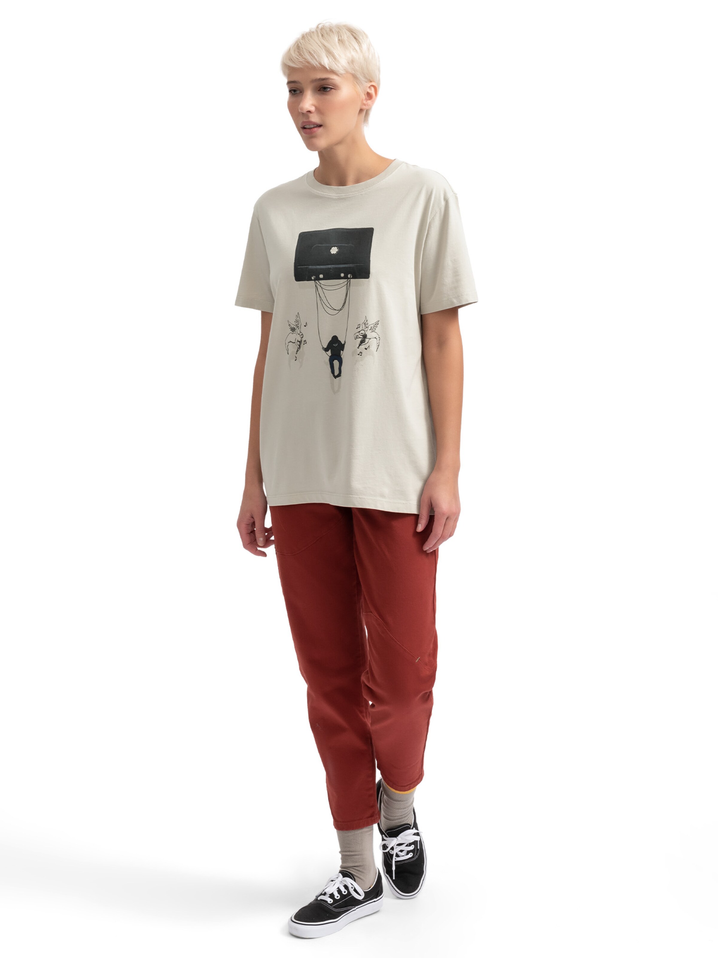 T-Shirt 'Tekbant' Kaft en beige