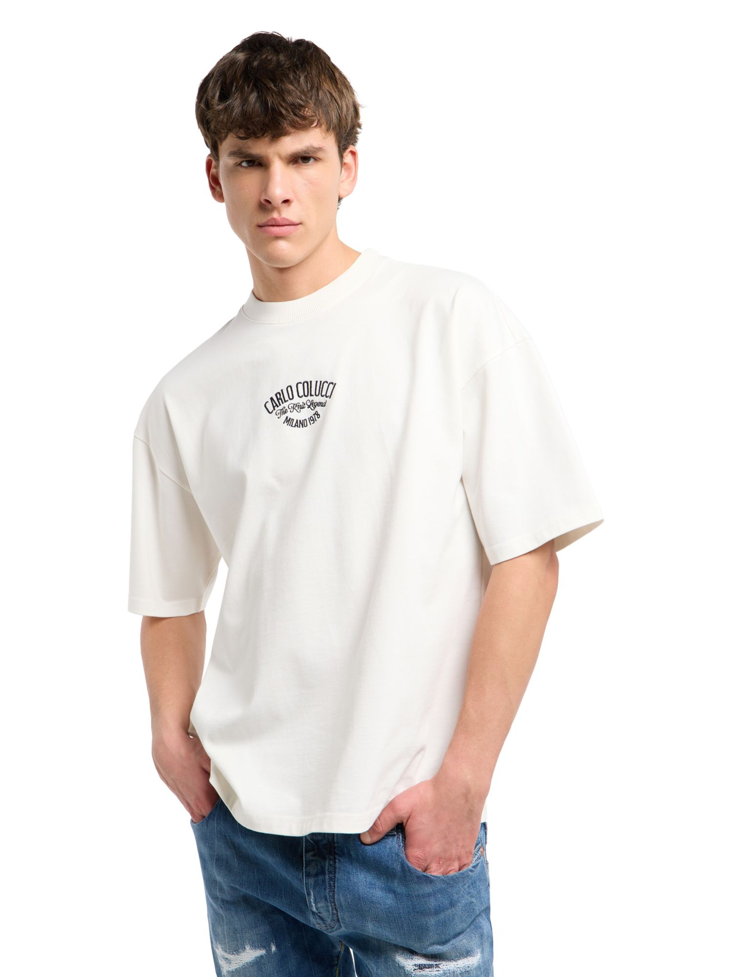 Carlo Colucci Shirt 'Felici' in White: front