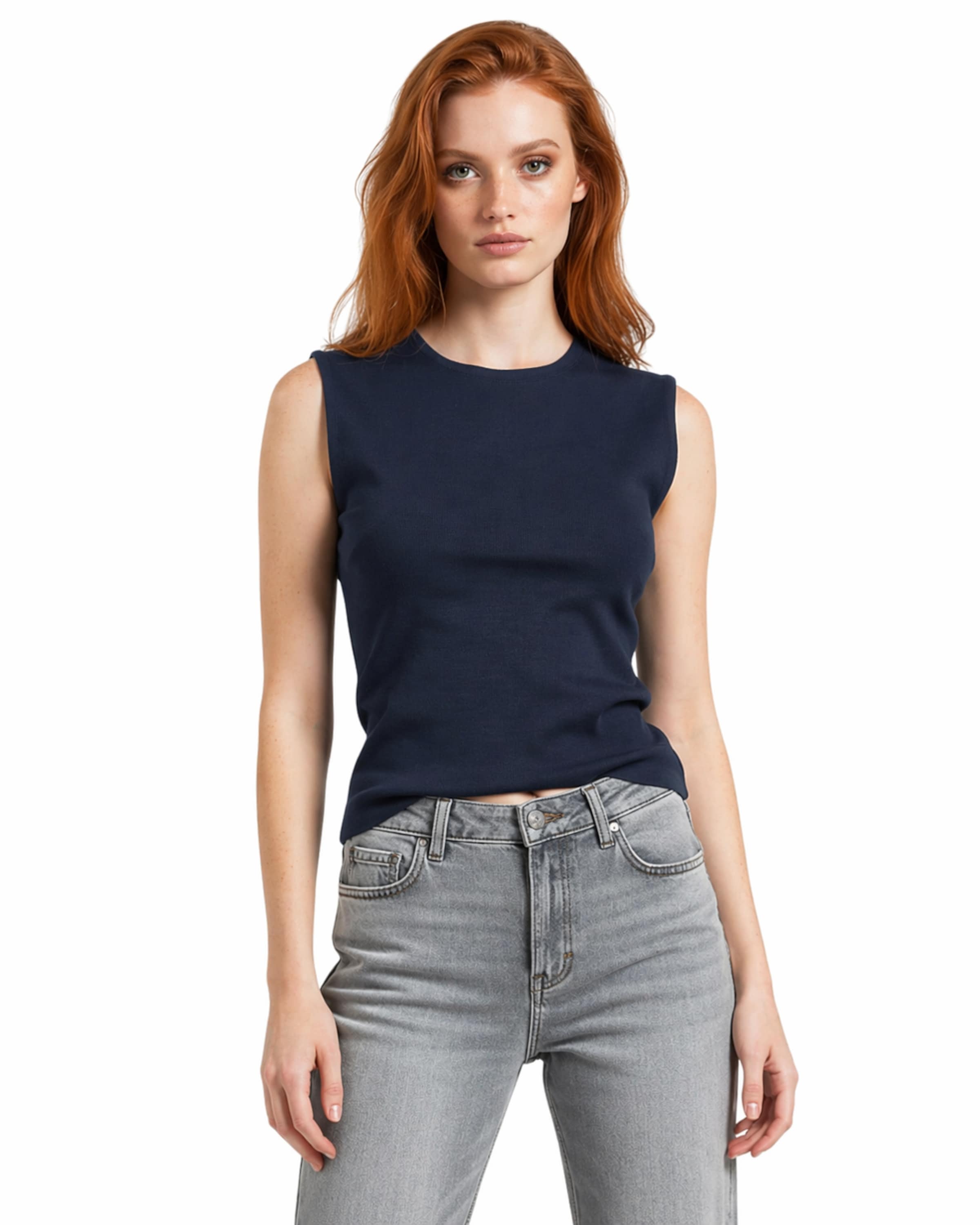 Alexa Dash Bluse in Blau: Vorderseite