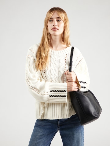 BOSS Sweater 'C_Fitto' in White: front