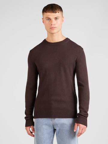 JACK & JONES Sweater in Brown: front