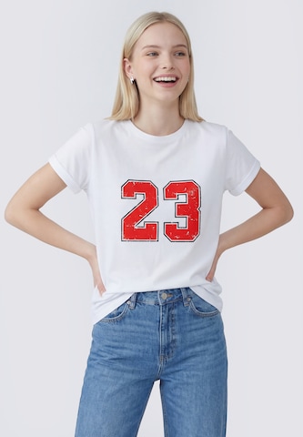 T-shirt MYMO en blanc : devant