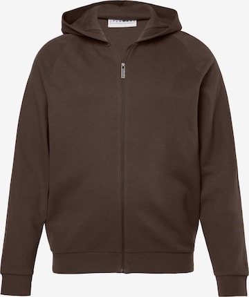 JP1880 Sweatvest in Bruin: voorkant