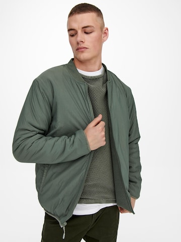 Giacca di pile 'Sawyer' di Only & Sons in verde