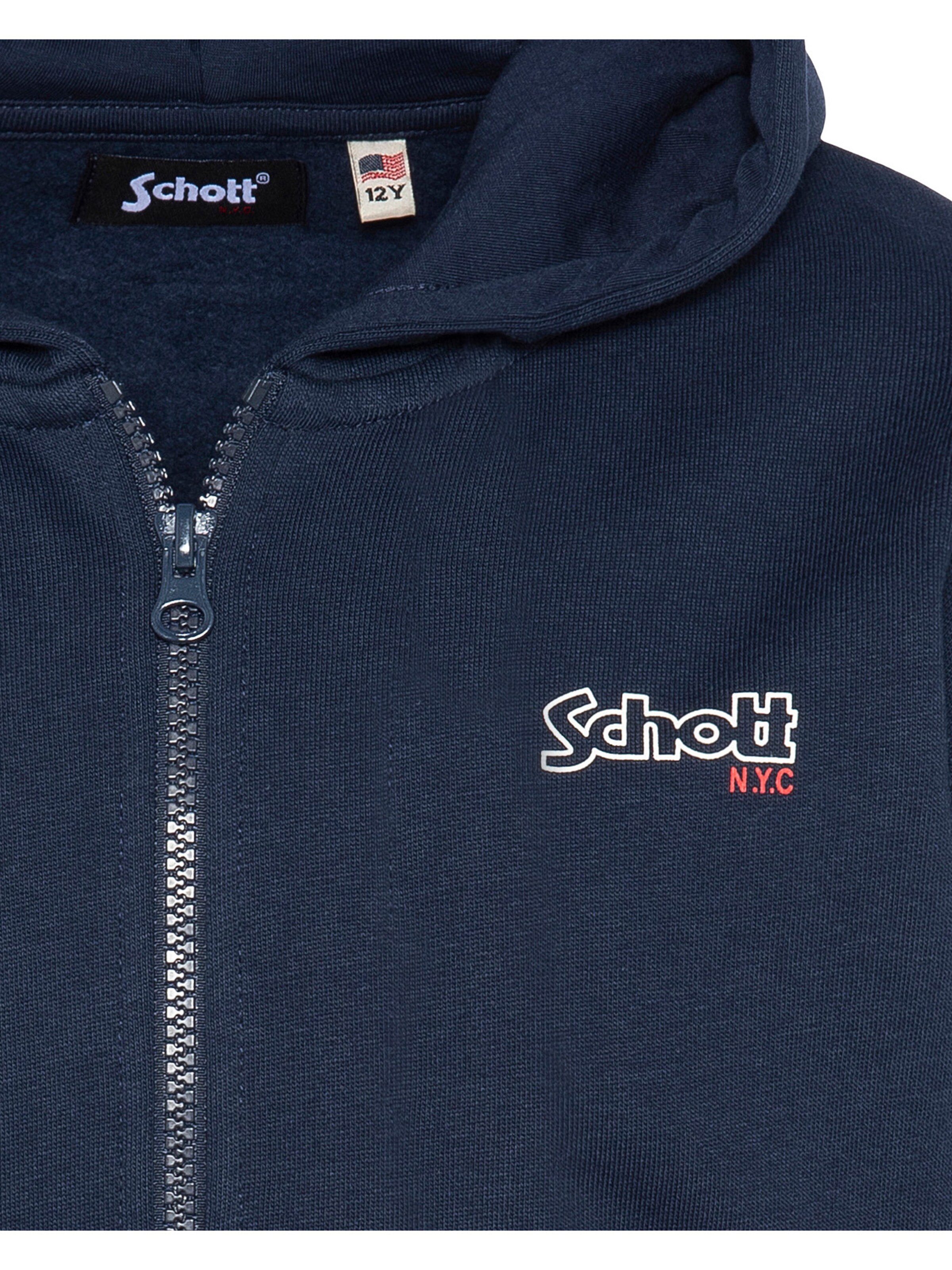 Sweat Schott NYC en bleu