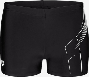 ARENA Athletic Swim Trunks 'Dive' in Black: front