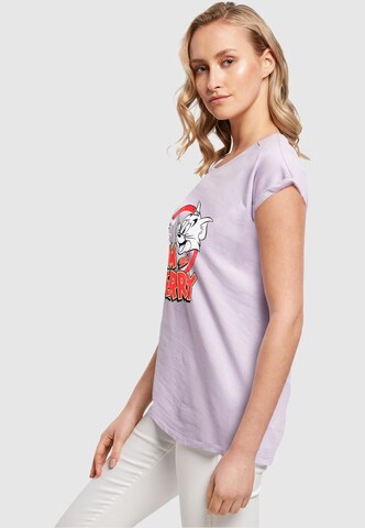 ABSOLUTE CULT T-Shirt 'Tom and Jerry' in Lila