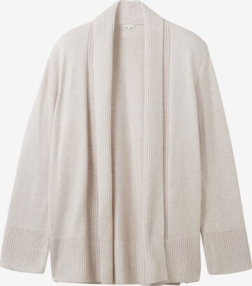 TOM TAILOR Knit cardigan in Beige: front