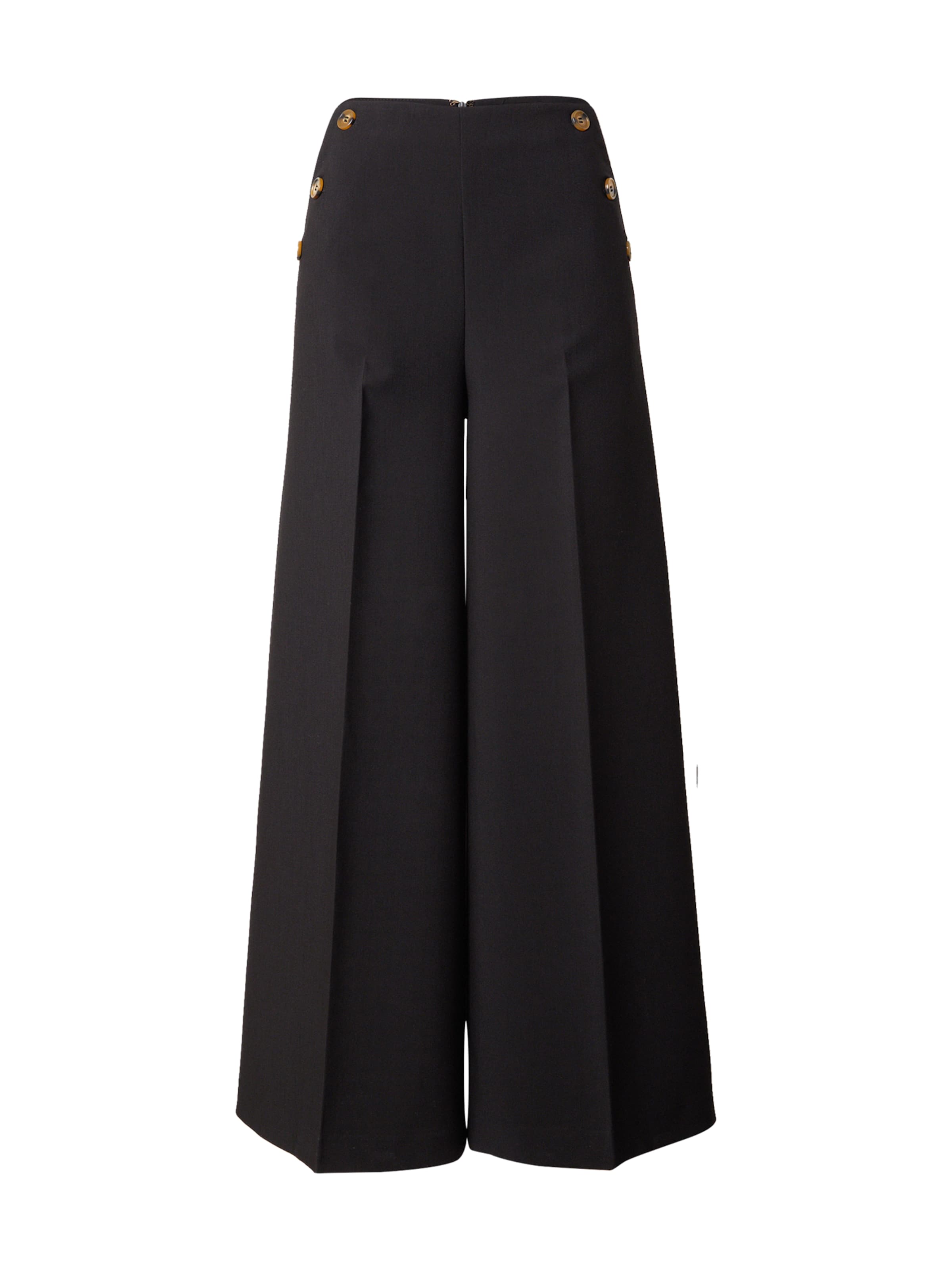 King Louie Pantalon à plis 'Pia' en noir, Vue avec produit