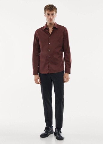 MANGO MAN Slim fit Button Up Shirt in Red