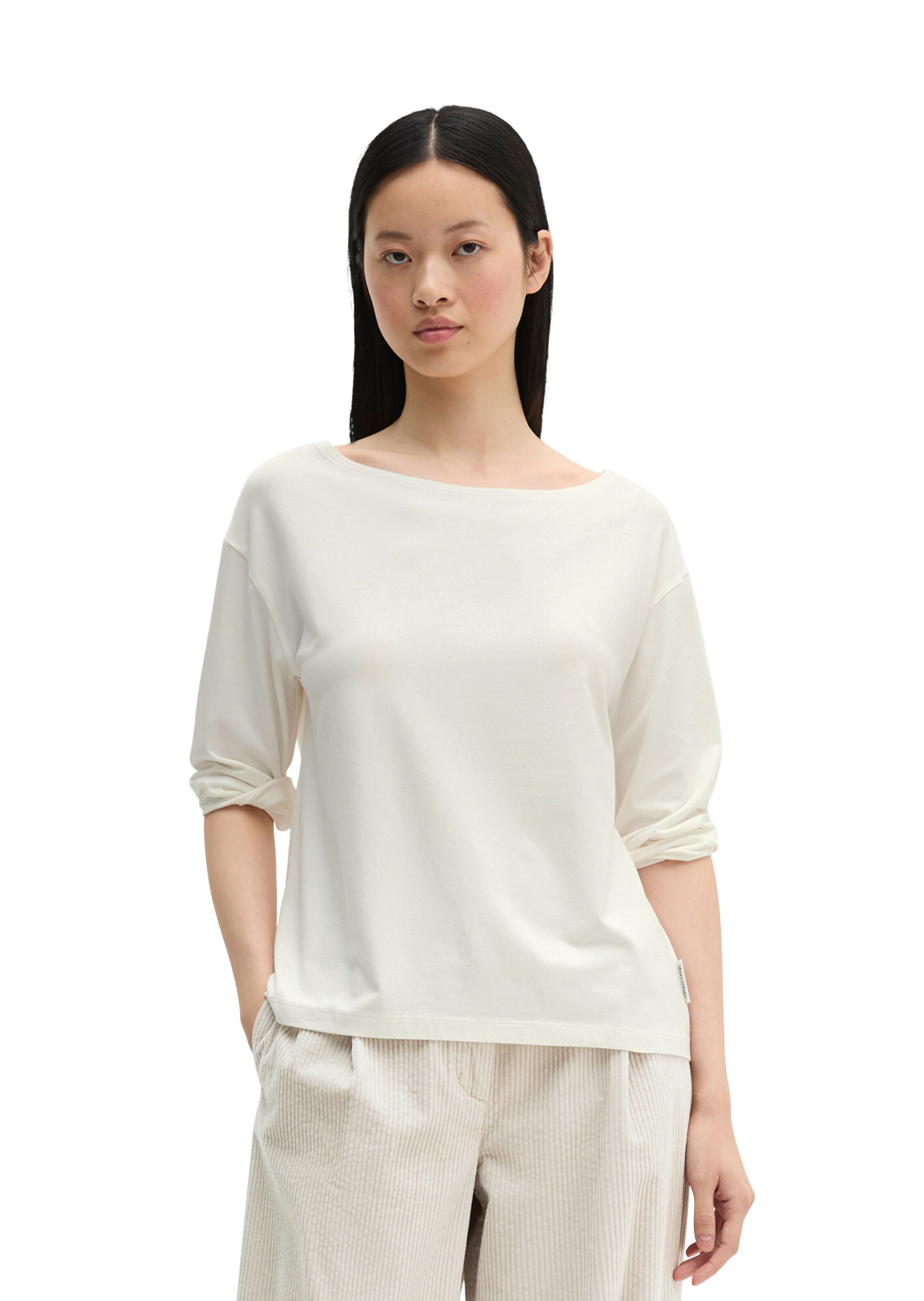 T-Shirt Marc O'Polo en blanc : devant