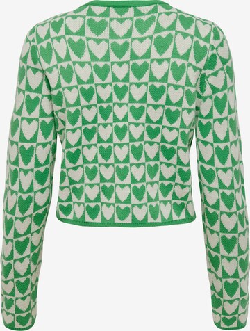 Only Petite Knit cardigan 'Love Love' in Green