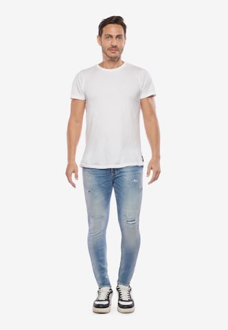 Le Temps Des Cerises Slimfit Jeanshose in Blau