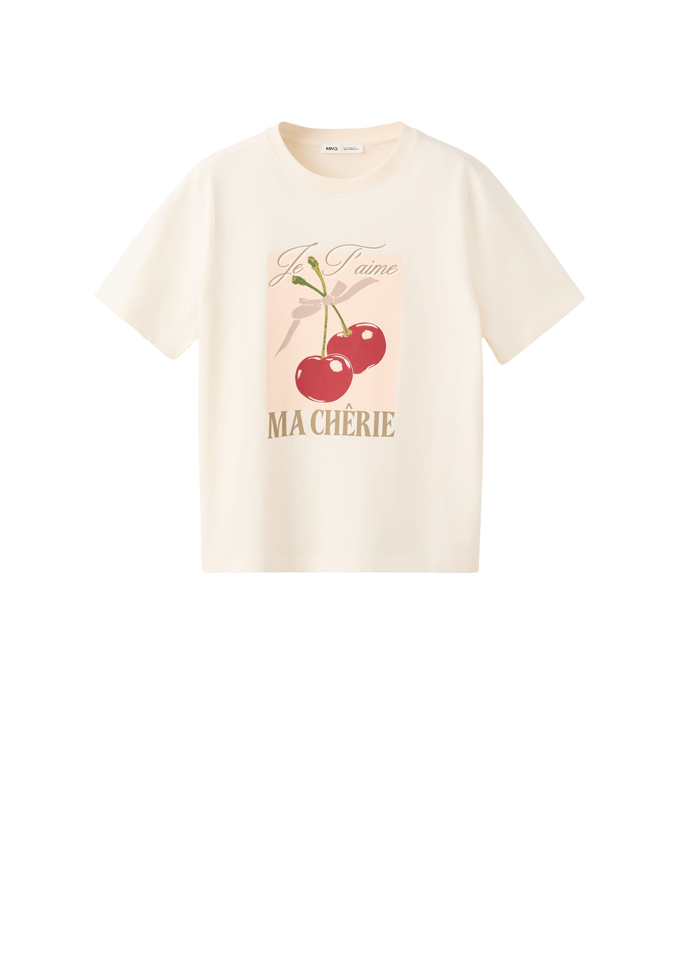 MANGO Koszulka 'ILUSTRA2' w rozmiarze XS w kolorze khaki / oliwkowy / jasnopomarańczowy / rubinowoczerwonym, Podgląd produktu
