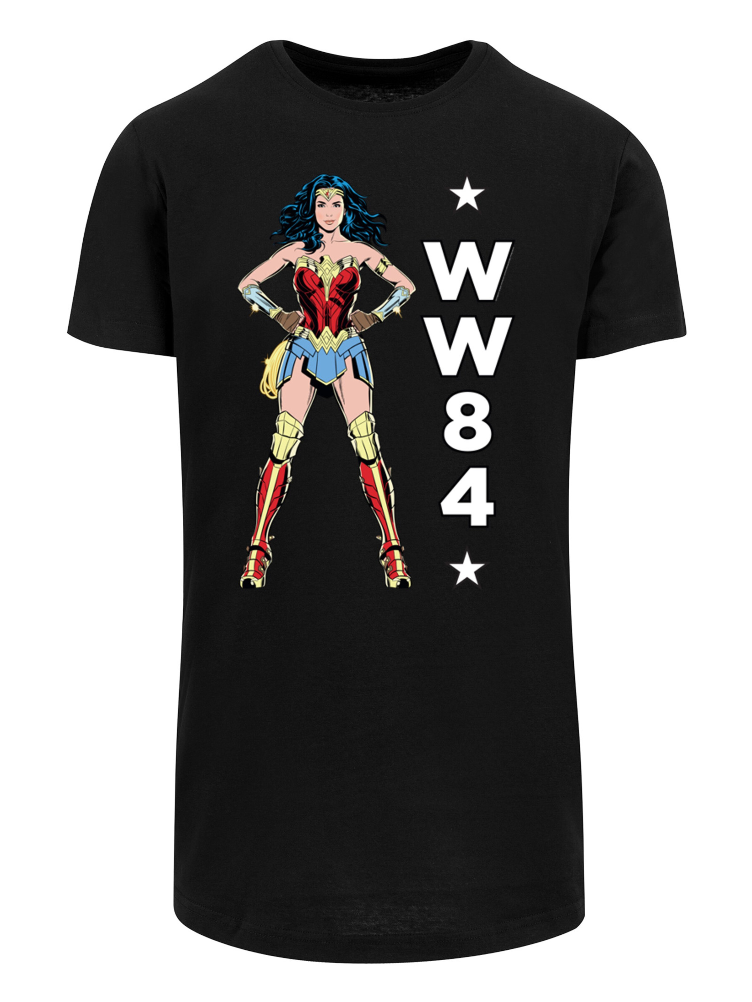 F4NT4STIC Shirt 'DC Comics  Wonder Woman 84 Standing' in Black: front
