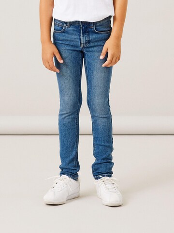 NAME IT Slimfit Jeans 'Theo' in Blau: predná strana