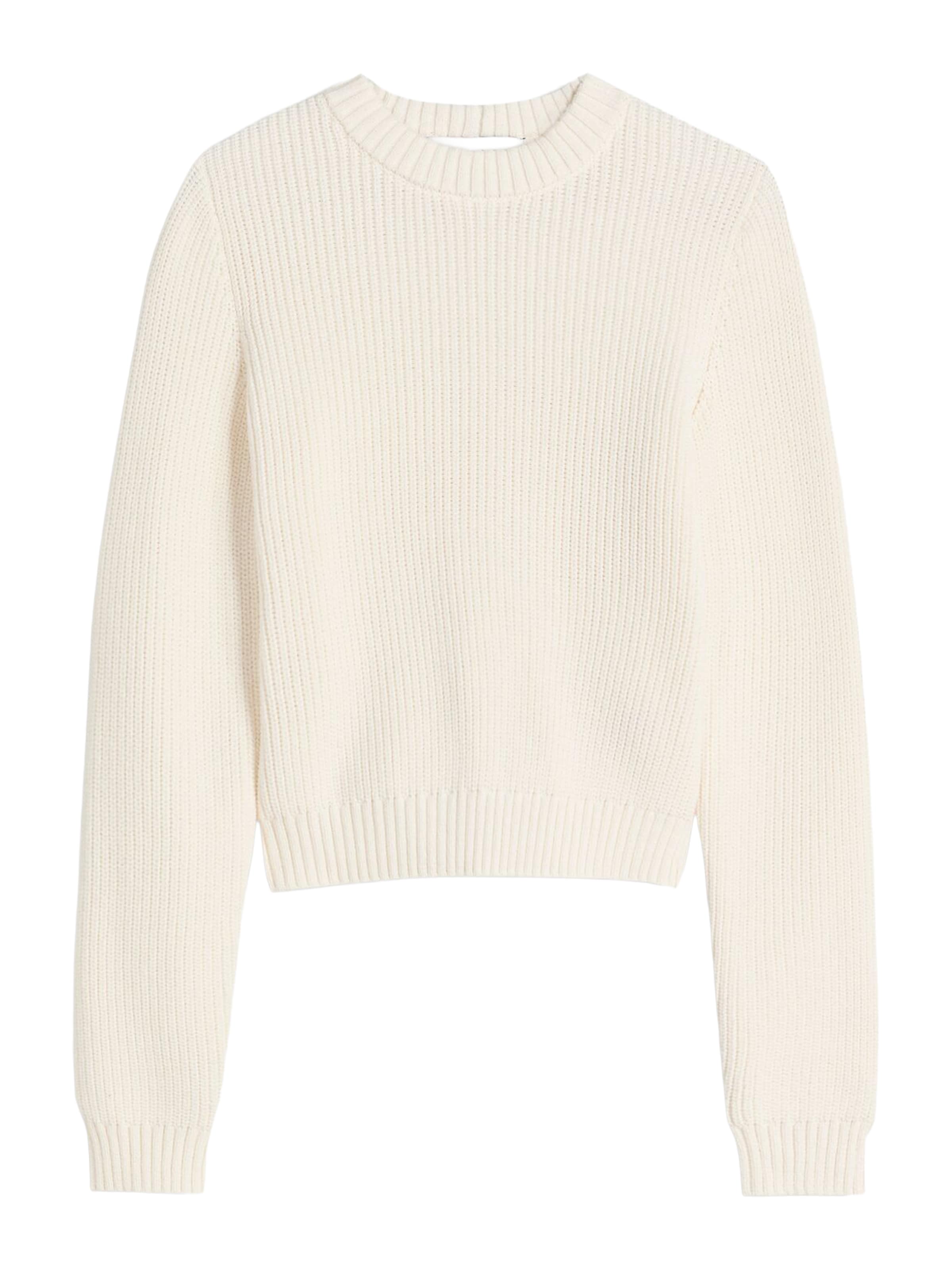 Pulover de la Bershka pe bej: față