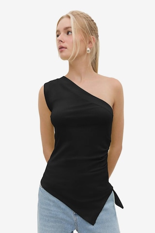 No Matter What Top in Schwarz: Vorderseite