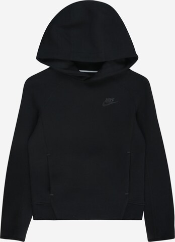 Nike Sportswear Sweatshirt 'TECH FLEECE' in Schwarz: predná strana