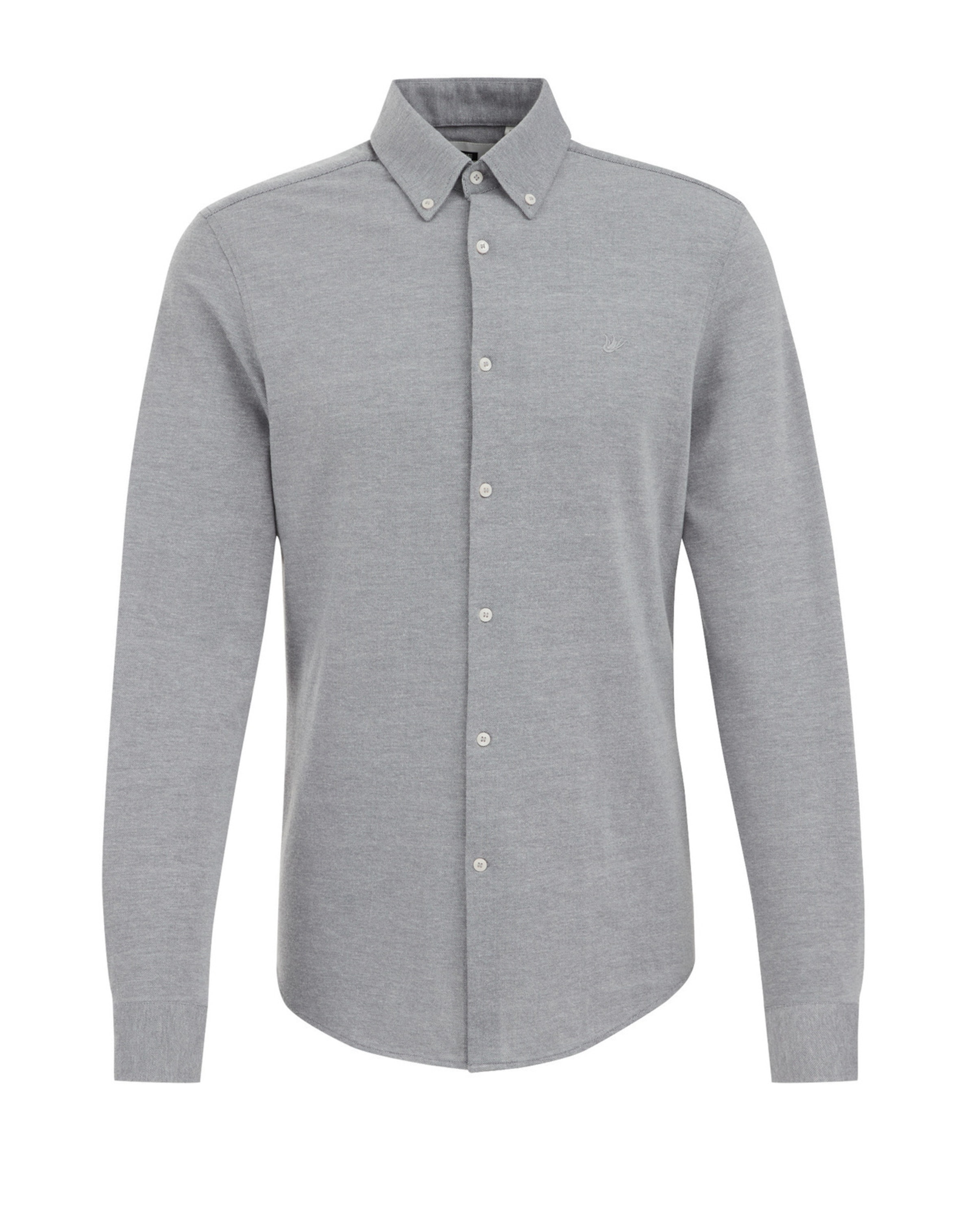 WE Fashion Kitsas lõige Triiksärk, värv hall: eest vaates