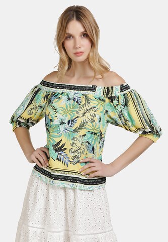 IZIA Blouse in Geel: voorkant