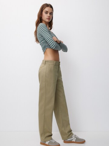 Loosefit Pantalon à plis Pull&Bear en beige