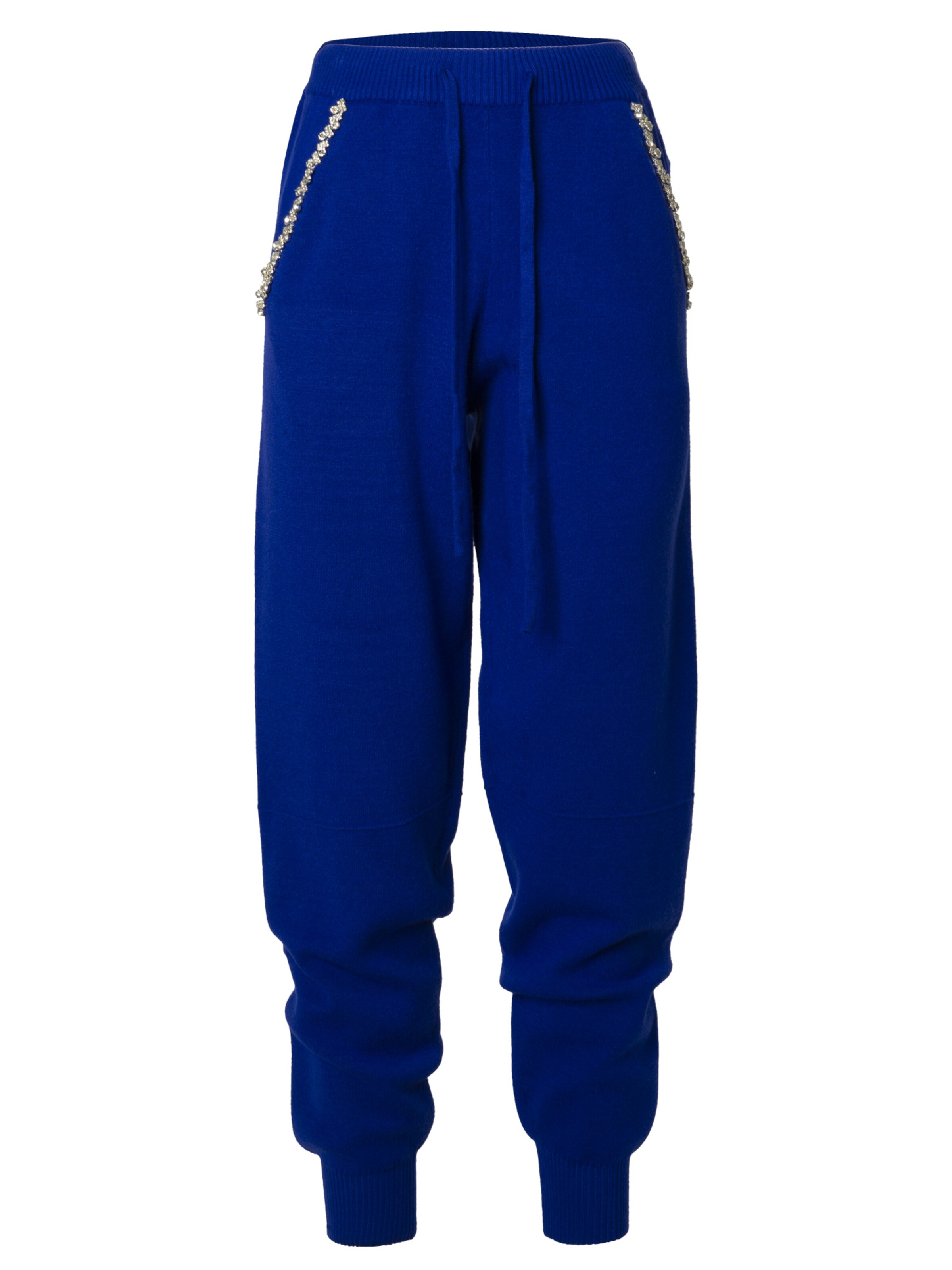 Influencer Tapered Trousers in Blue: front
